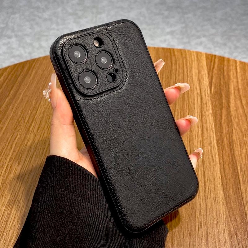 Luxury Leather Retra Case For iPhone 16 15 14 13 12 11 Pro Max 16Pro 15Pro 14Pro 13Pro iPhone15 iPhone14 iPhone16 iPhone13 Cover