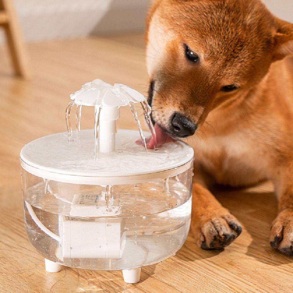 Electric Cat Water Dispenser Flower Nozzle Pet Drinking Fountain  Pets Home Alone