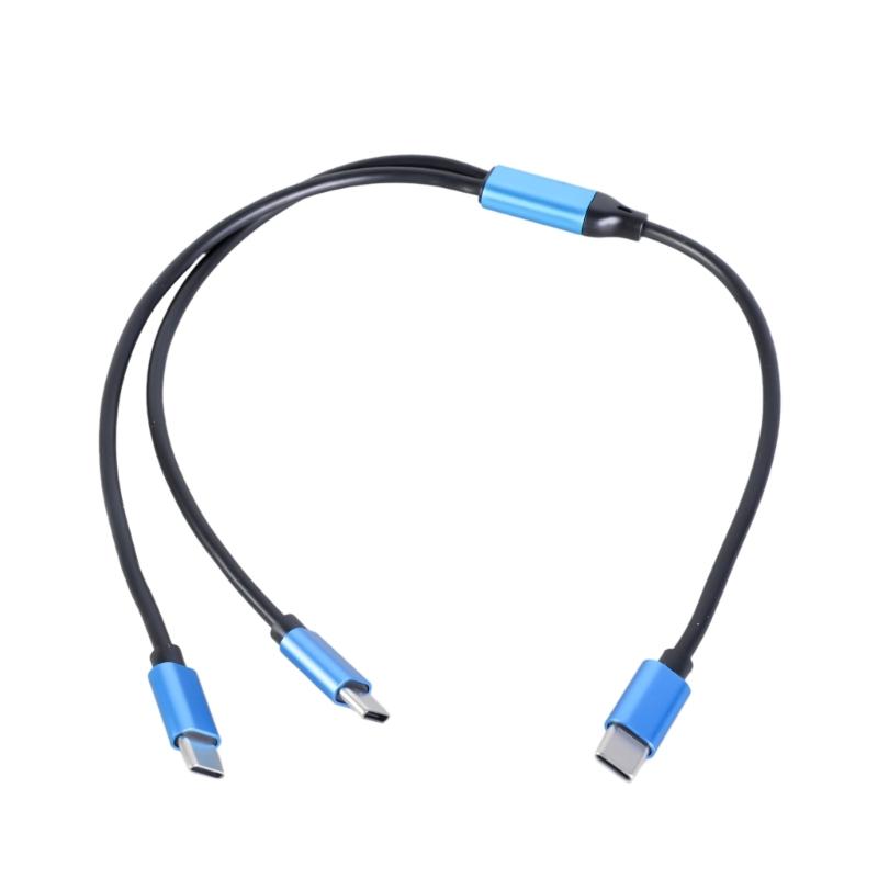 USB C To Double Type C Splitter Cable  With 480Mbps Data Transfer And 80W Charging Port Supported Efficient Data Line