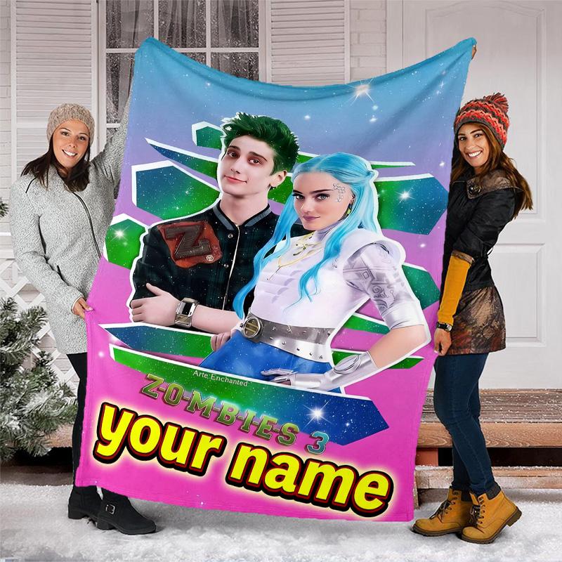 Customiz Name Personality Zombies Blanket Soft&Warm Office Bed Travel Lunch Break Blanket,Gift All Seasons