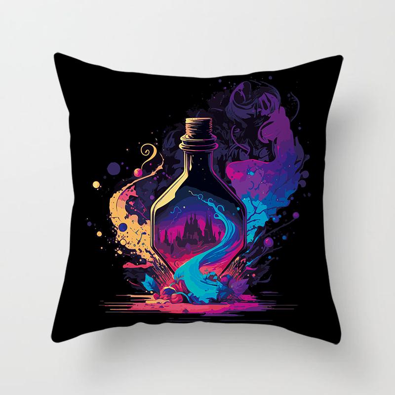 Fashion magic bottle pillowcase decoration printing square  car sofa fashion cushion cover 45*45cm home improvement