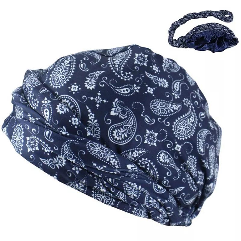 Men Women Paisley Print Headscarf Pirate Hat Outdoor Sport Cycling Bandana Sweat Absorbant Muslim Turban Bohe Style Head Wrap