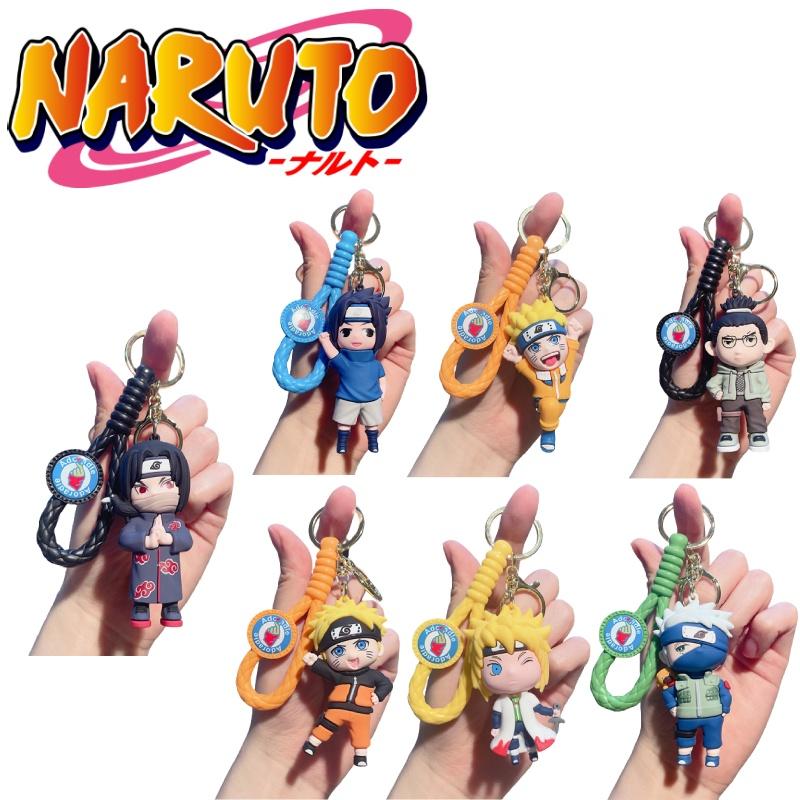 Naruto Anime Sasuke Keyring Pendant Doll Pvc Figure Toy Bag Keychain Decor Gift