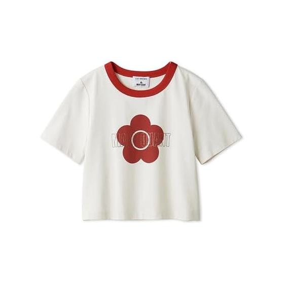 Lily Brown [LILY BROWNMARY QUANT] Glitter Logo Ringer T-shirt LWCT254006 Women s