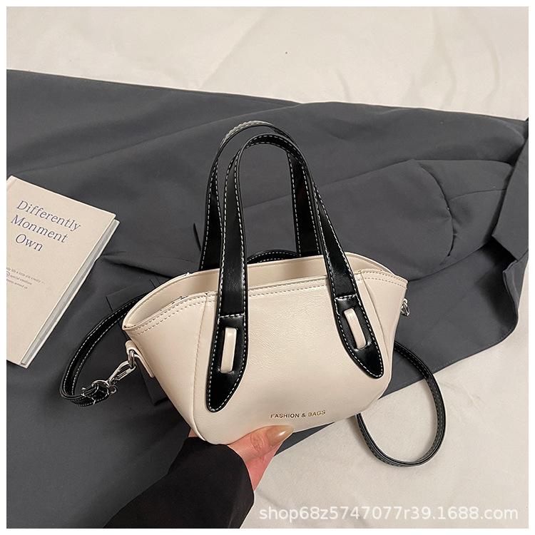 Premium Hand Bag Summer Shoulder Messenger Bag Silver Powder Contrasting Color Bag Women's Shoulder Messenger Tote Bag