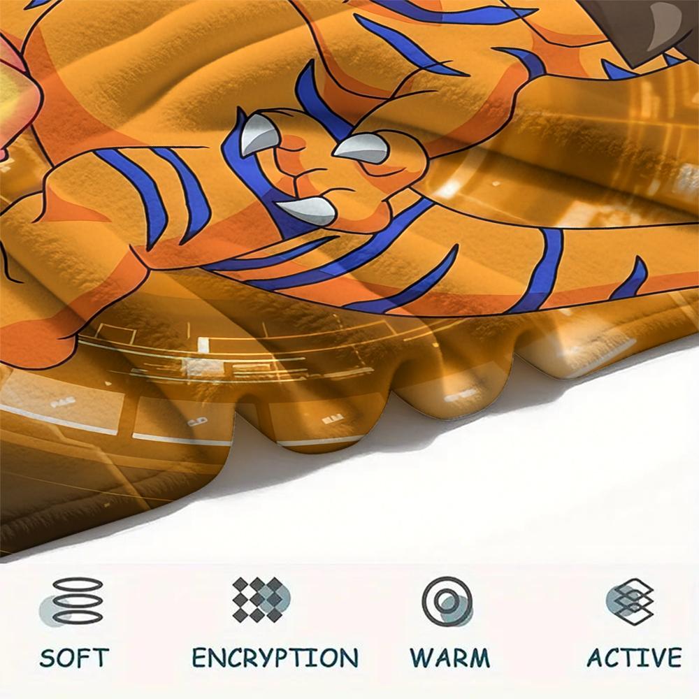 Digimon Agumon Theme Blanket, Digimon Fan Soft Throw, Ideal Gift