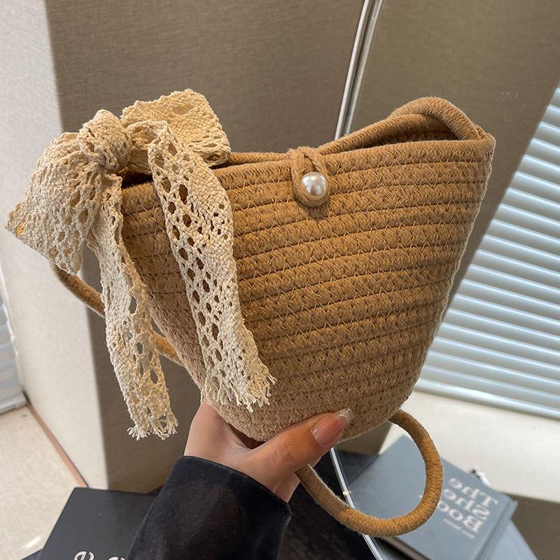 Women's New Style Versatile Crossbody Bag for Women Ins Hand Woven Shoulder Bag