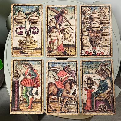 Sola Busca Tarot Deck 12*7cm In Rigid Box 78 Pcs Vintage Tarot Cards Printed On 350GSM Double-embossed Cardstock