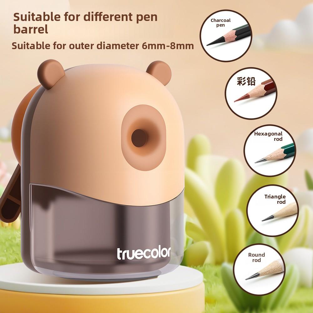 Hand-cranked Cartoon Pencil Cutter Single Hole Pencil Cutter Tool  Students