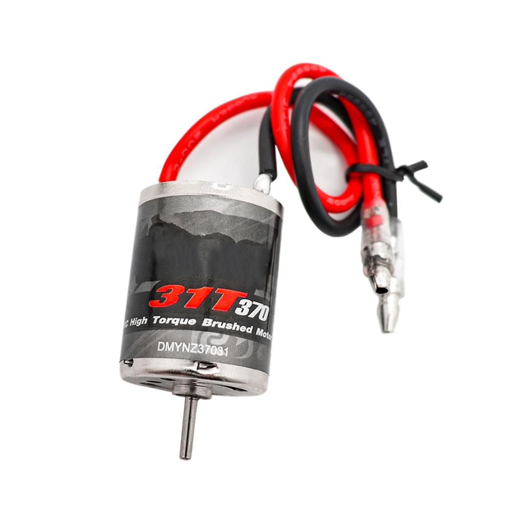 Brushed Motor 370 Stainless Steel Brushed Motor 31T Replacement for SCX24 1Celsius18 1Celsius16 Remote Control Car Plug