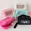 Soft Pencil Pouch Stylish Bowknot Decoration Roomy Interior Strong Zippers Closure Flexible for Students Professional