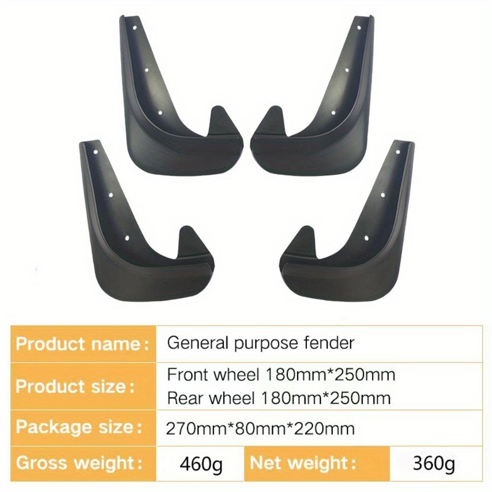 4PCS Universal Small Version Car Tire Mudguard Mud Tile Mud Skin Four Piece Set