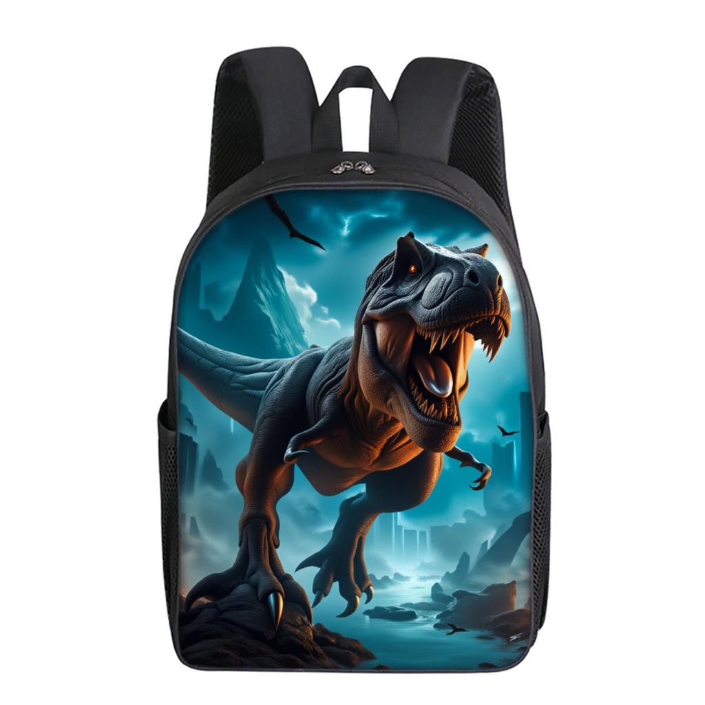 Simple Style Dinosaur Print Single Layer Backpack for Boys/Girls Children Best Gifts 2D Flat Cartoon School Bags