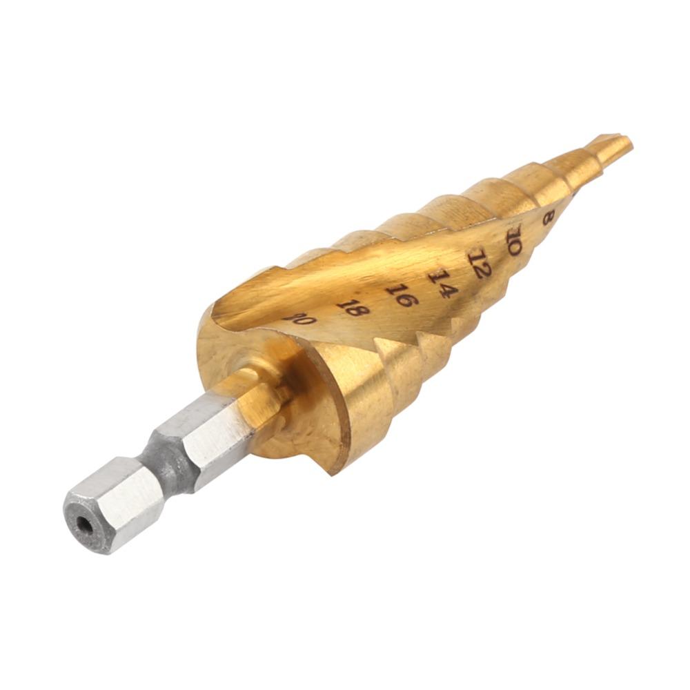 High Speed Steel Stepped Cone Drill Bit Titanium Coated Hole Saw Power Tools