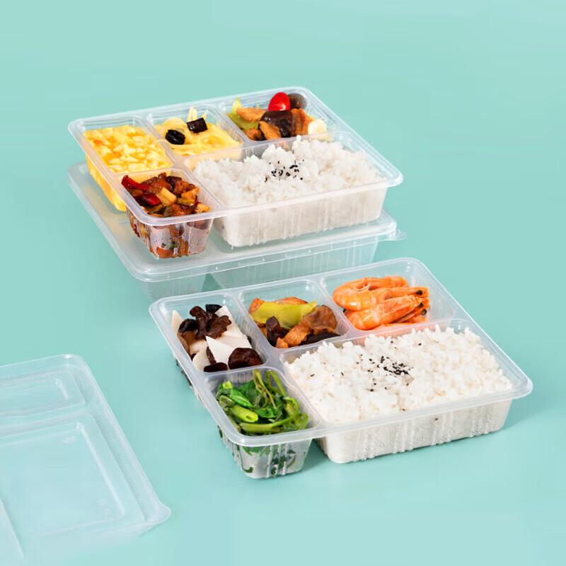 Churong Outdoor Portable Disposable Five-Compartment Meal Box