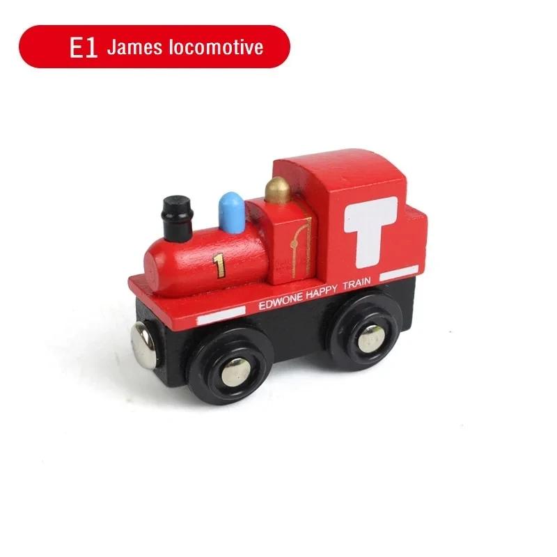 Magnetic Wood Train Toys Wooden Train Accessories Anime James Locomotive Model Car Toy Compatible With All Brands Tracks