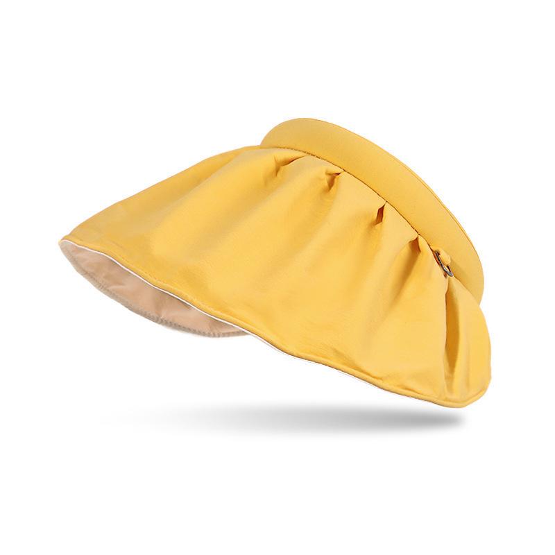 Women's Korean Style Rollable Sun Protection Headband Hat - Casual & Open Top