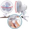 Iris Ohyama Clip-On Fan PF-181C-W Left and Right Oscillation 2-Speed Compact White