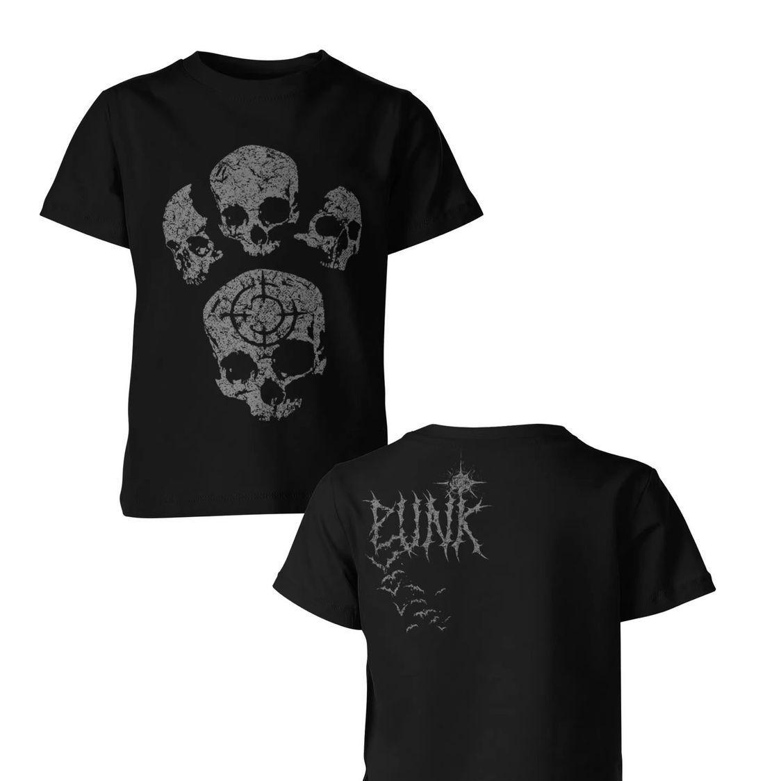 Y2K Punk Skull Rock Original SmallSized HipHop LooseSleeved TShirt Cotton Version S