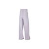 Jordan Icon Play Solid Color Lace-Up Fleece Wide-Leg Knitted Sports Pants Kids Bottoms Frost-Purple FV2626-558