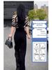 Women's Autumn 2025 Black Wide-Leg Pants: New Chinese Style Slim Fit Straight-Leg