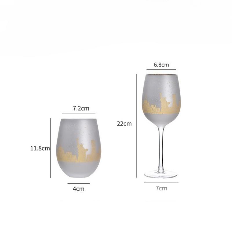 450/520ml Christmas tree Goblet Red Wine Glass Egg Cups Electroplating Engraving Champagne Glass Christmas Party Home Goblet