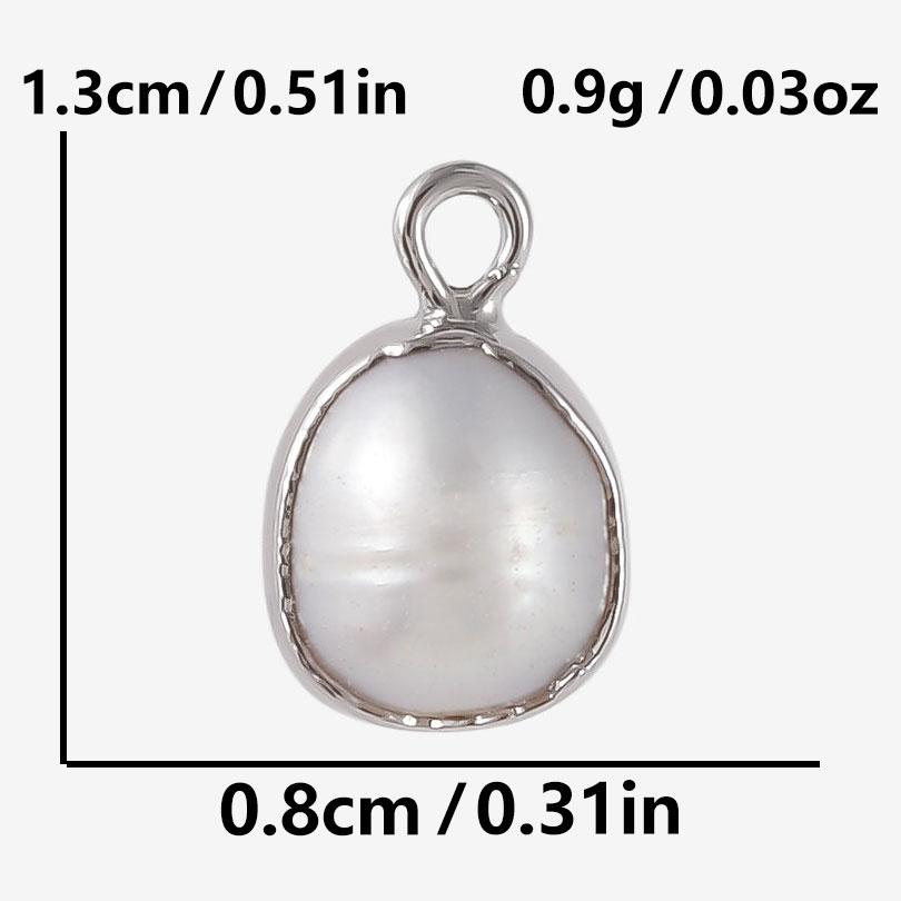 3pcs Real Natural Shell Pendants For Jewelry Making Supplies Geometric Round Cross Star Pearl Charm DIY 304 Stainless Steel Ring