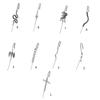 Durable Slant Line Cut Piercing Studs Stainless Steel Piercing Earrings with Delicate Patterns for Daily Wear Parties