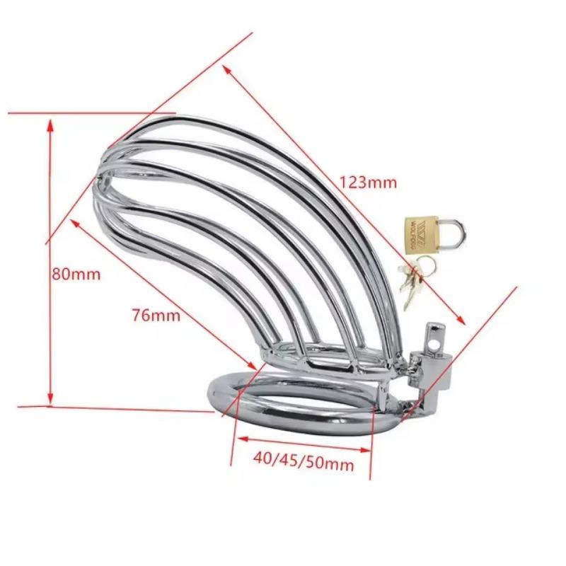 CB Metal Cock Cage Male Chastity Cage Sex Toys for Men Rise of Loyalty Penis Ring Lock Device Wearable Chastity Lock Erotic Bond