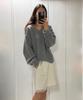 FRITUR Pintuck Satin Midi Skirt White_F261Sk05