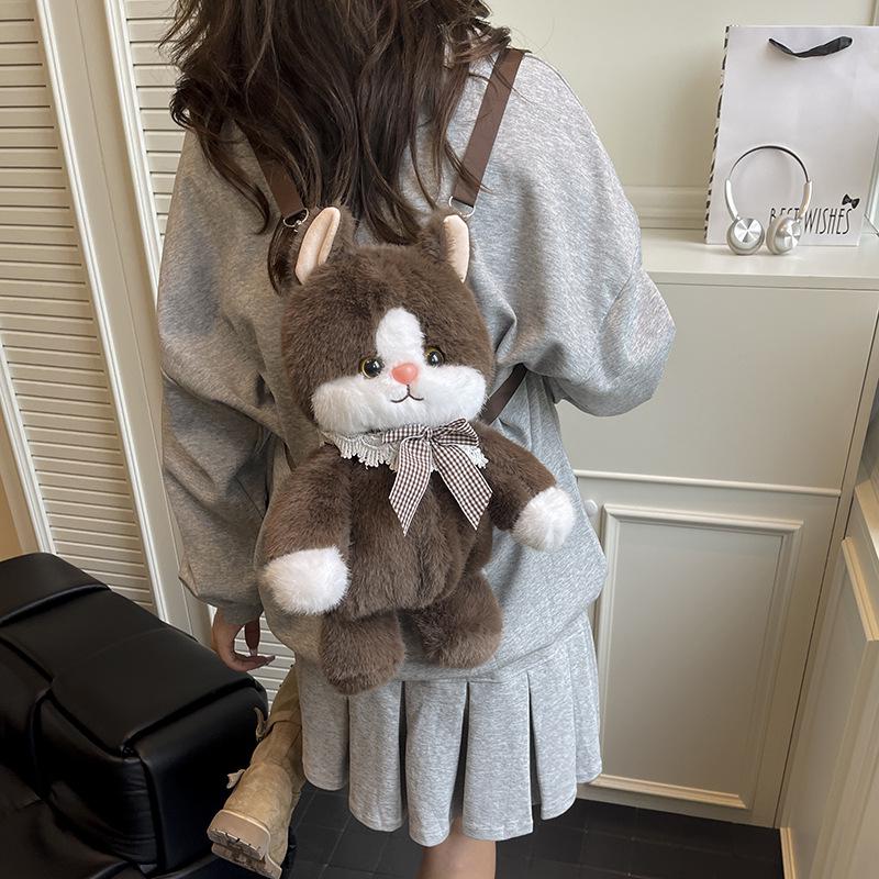 

Міждержавний Жіночий Креативний Милий Мультяшний Ведмедик Рюкзак для Батьків та Дітей для Подорожей на Відкритому Повітрі 20x9x43 cm