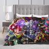 Metroids Hero Game  Blanket  Soft Print Plush Throw Blanket For Couch Chair Sofa Bed Camping Flannel Bedspread Bed Cover