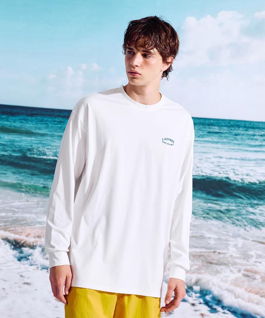 Leijibi Dry-Cooling Oversized Top Long Sleeve Rash Guard W White 2