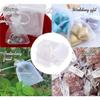 100PCS Organza Bags Random Mesh Organza Jewelry Bags Drawstring, Small Drawstring Favor Pouches Christmas Candy Wedding Birthday
