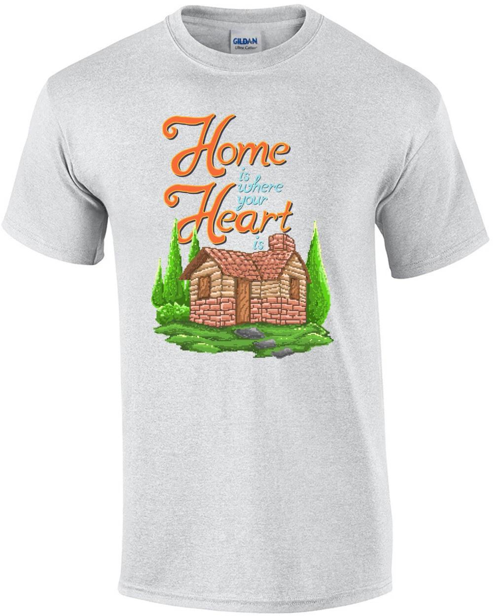 Home Is Where Your Heart Is Retro T-Shirt 4XL