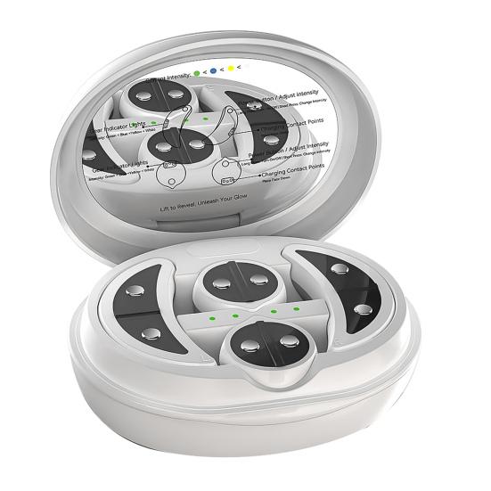 Eye Massager with Gel Eye Bag Dark Circles Wrinkles Remover for Pads Travel-Friendly Puffiness One-Touch Operation