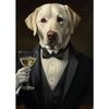 Elegant Animals Raccoon in Tuxedo Owl Pug Suit Poster Canvas Painting Cute Kawaii Wall Art Pictures Living Room Home Decor