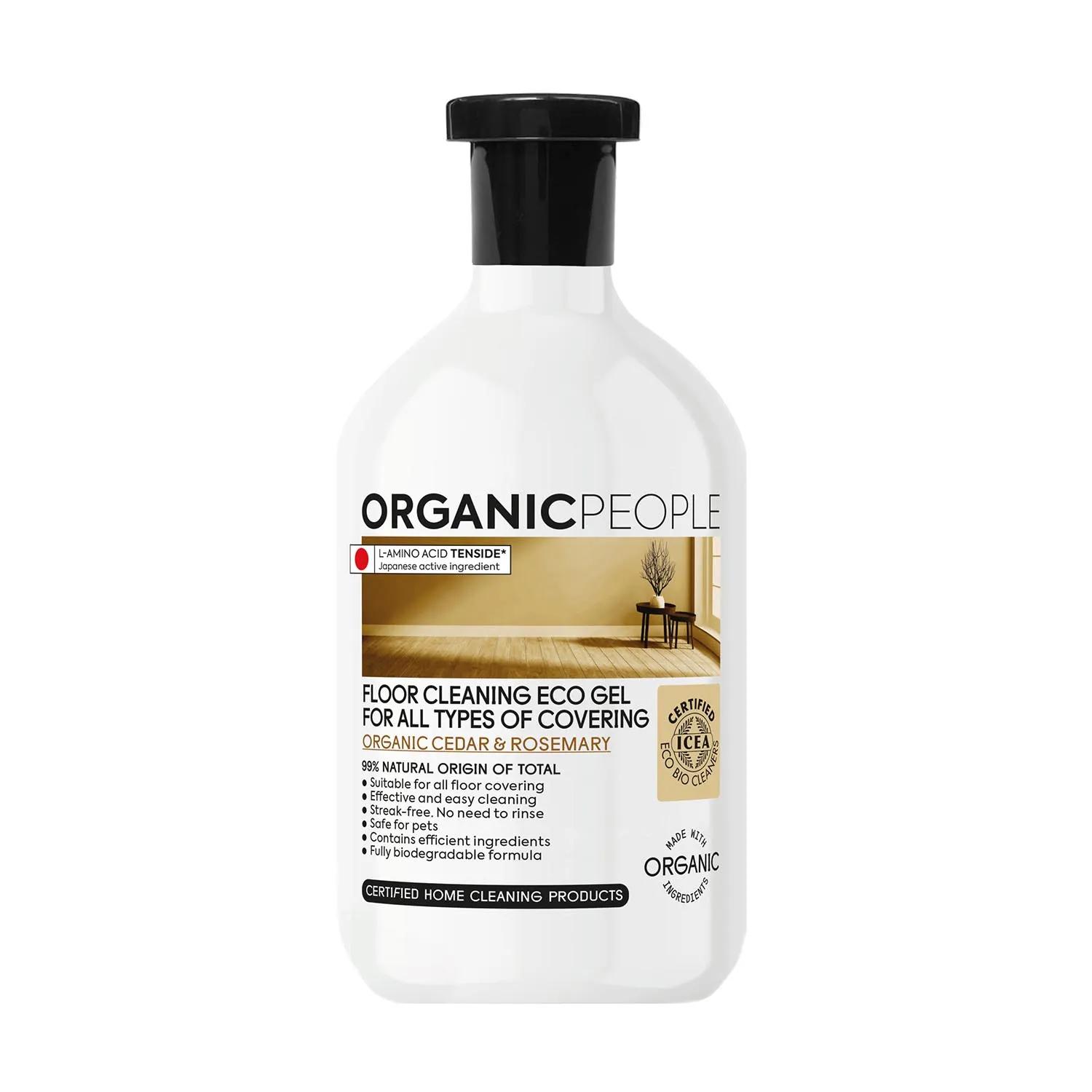 Organic People для всех типов покрытий органический кедровый пол очищающий эко гель 200 мл