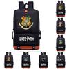 Stylish Harry Potter Print Canvas Backpack With Hidden Zipper Pockets