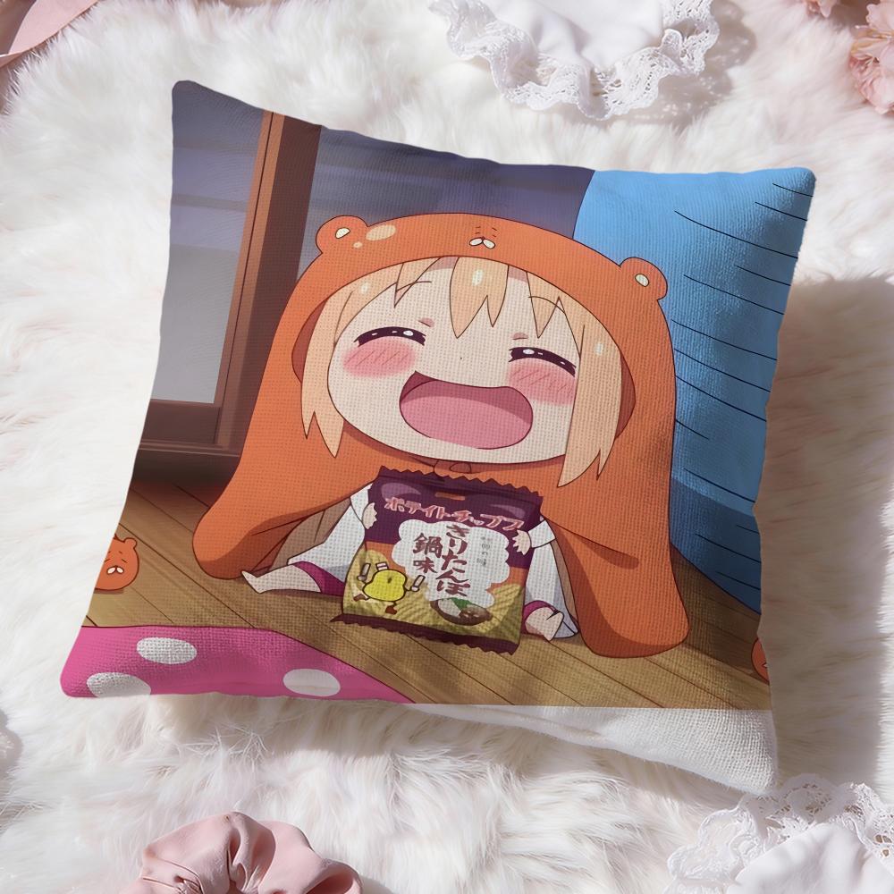 Anime H-Himouto! Umaru-chanS Cushion Cover Premium Comfort Reversible Pillow Cove -Two in One Design for Any Room & Car Interior 30cmx30cm