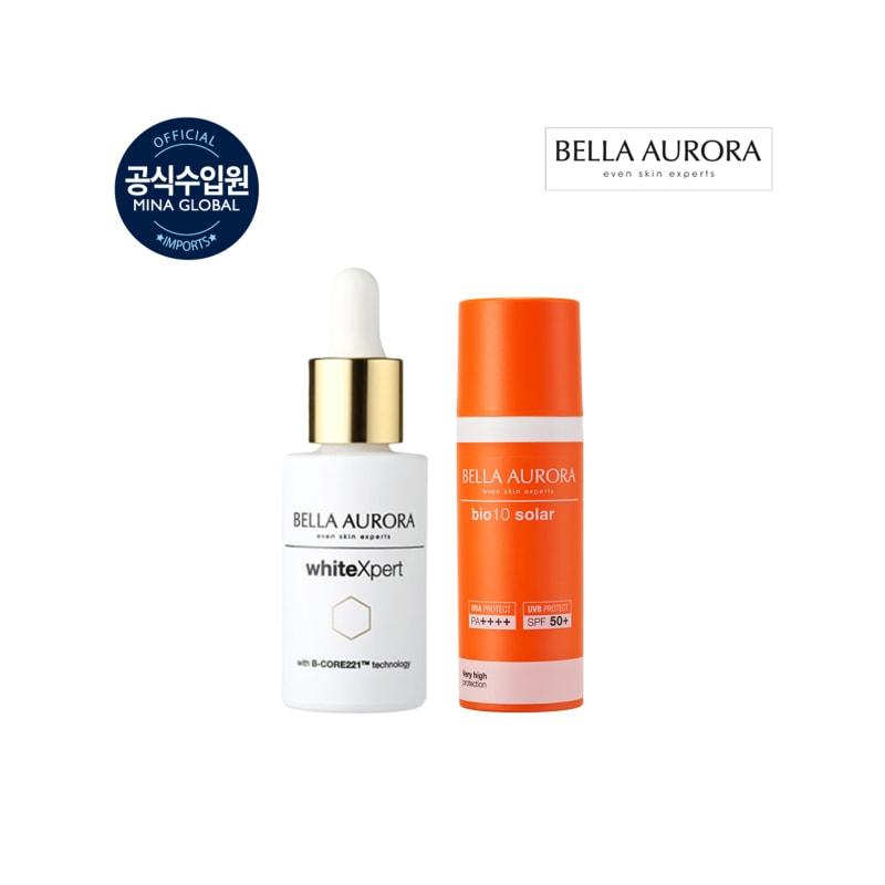 Bella Aurora Whitening Serum (30ml) + Biotene Sunscreen (50ml)