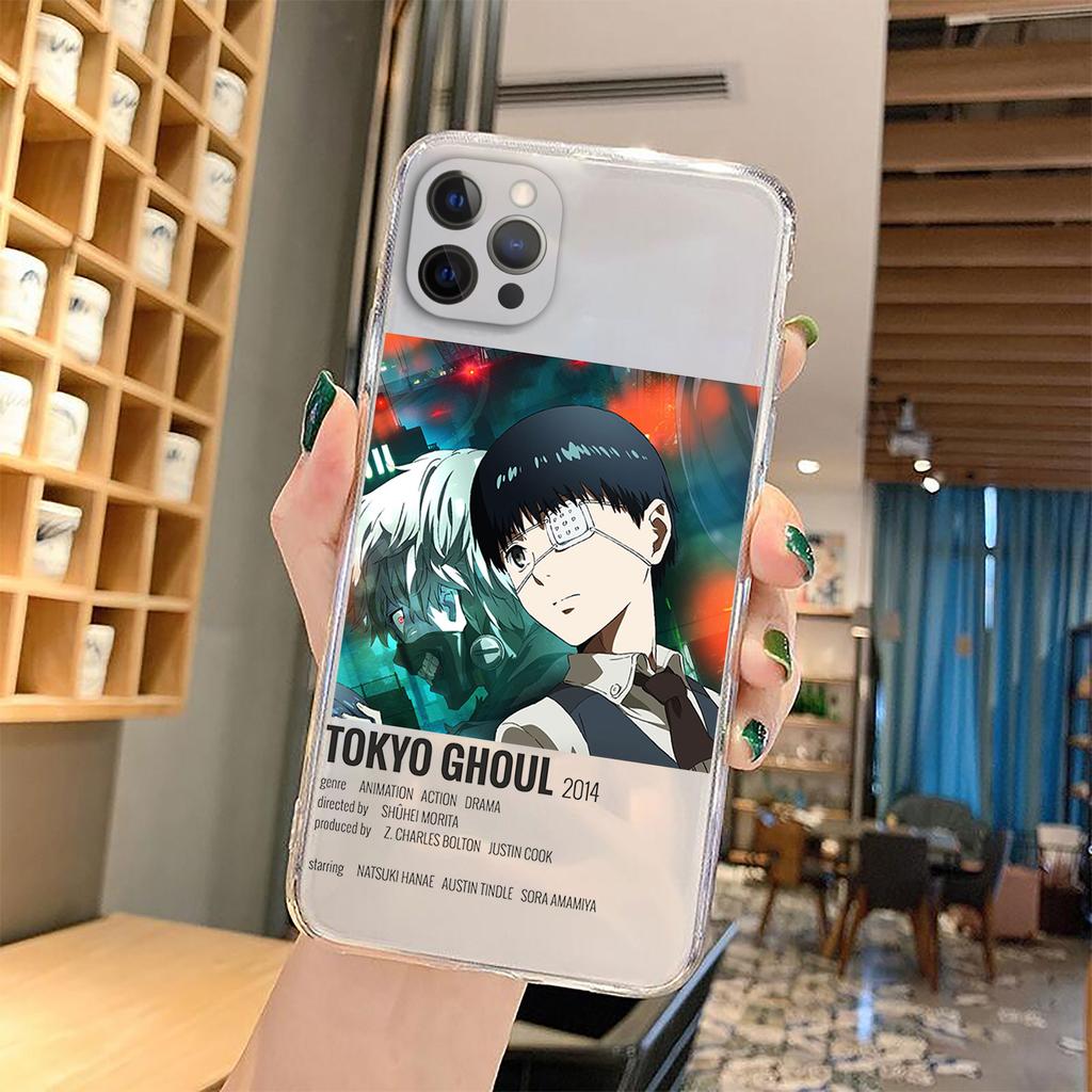 Soft Clear TPU Phone Case for IPhone 13 XR X XS 12 11 Pro Max 7 8  Plus SE2 Japanese Anime Tokyo Ghoul Japan Suave Cover Coque