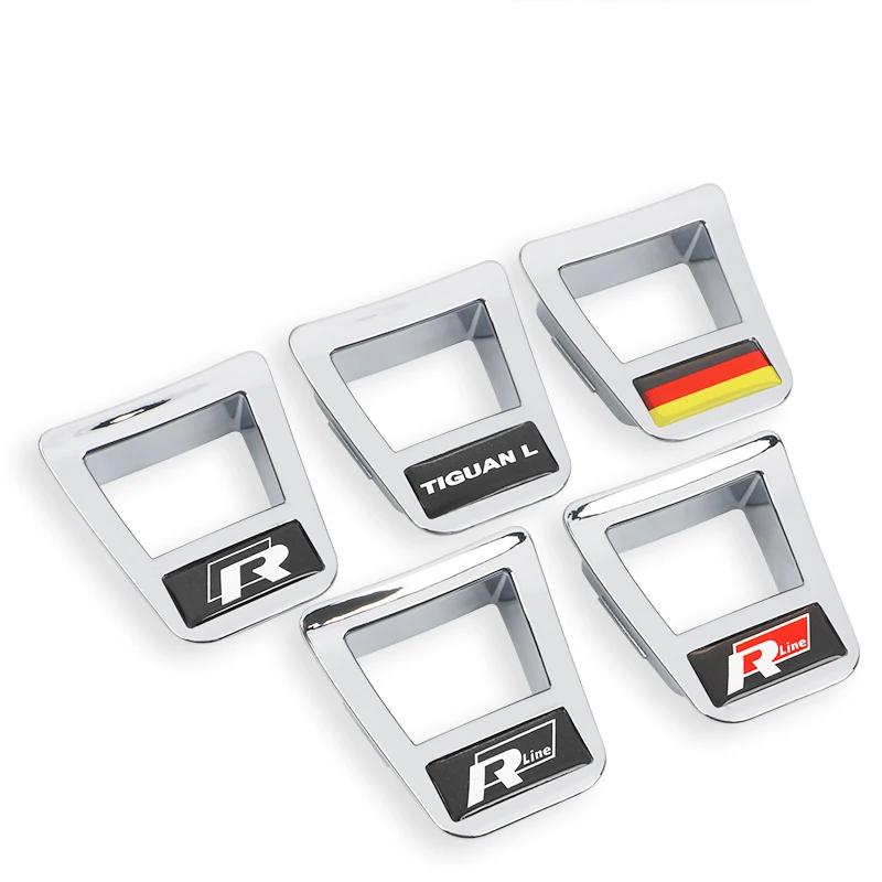 2025 Hot 1Pcs ABS Car Steering Wheel Trim Stickers R Logo Accessories For Volkswagen GTI R-Line Polo Golf Passat Scirocco Beetle