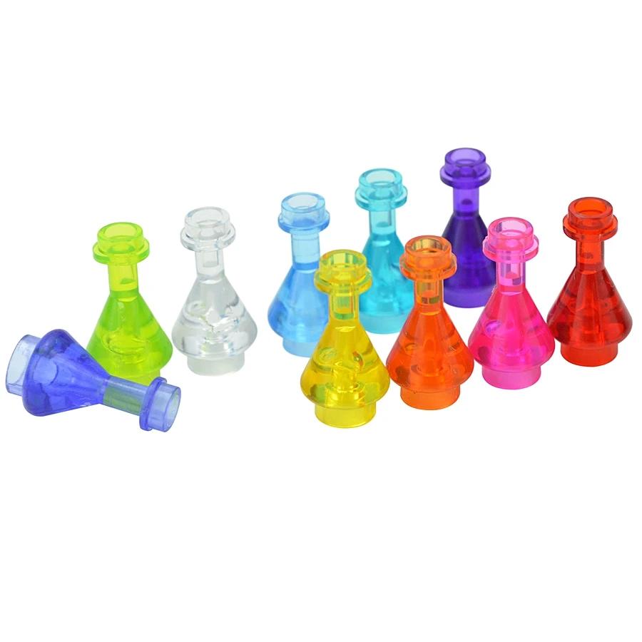 10 Pieces Transparent Wine bottle Pharmacy Flask Toysets Matches 93549 Creating Block DIY Building Assembly Learning Toy Ideal For Little Ones Gift