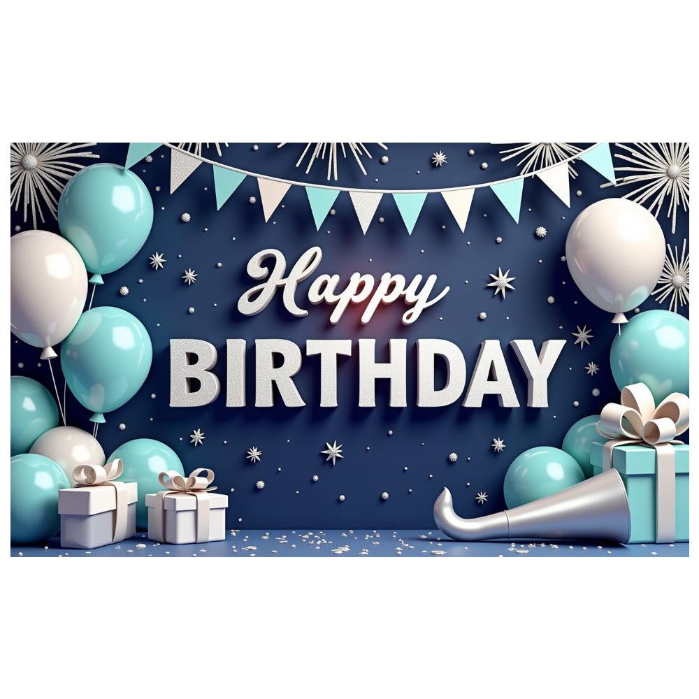 Cheerful Design Party Backdrop Happy Birthday Banner Birthday Party Banner for Birthday Party Photo Shoot