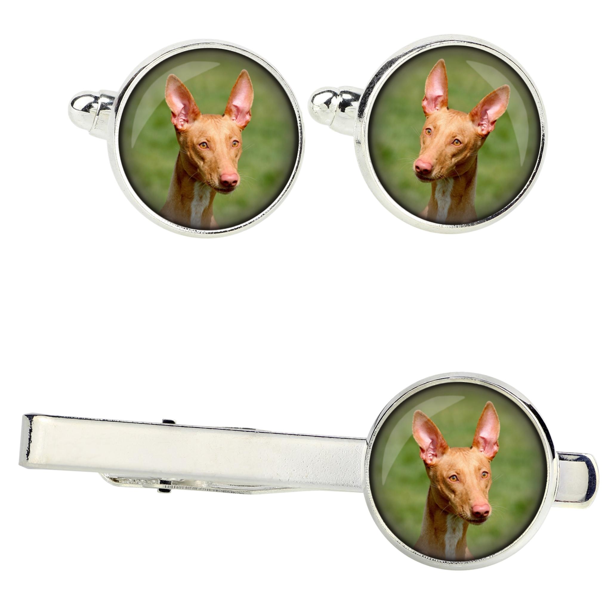

Pharaoh Hound, Kelb tal-Fenek - cufflinks and tie with your photo, a suit decoration, men s jewelry from the Art-Dog brand. срібний