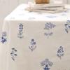 Embroidery Cotton Tablecloth,Floral Embroidery Tea Table Decoration,Rectangle Table Cover For Kitchen Wedding Dining Room