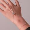 Simple Fashion Sparkling Zircon Flower Interphalanged Bracelet for Women Exquisite Charm Handback Chain Jewelry Accessories Gift
