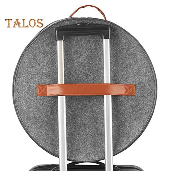 Hat Storage Bucket Organizer Transparent Design Zipper Closure Large Capacity Cowboy Hat Organizer Case with Handle