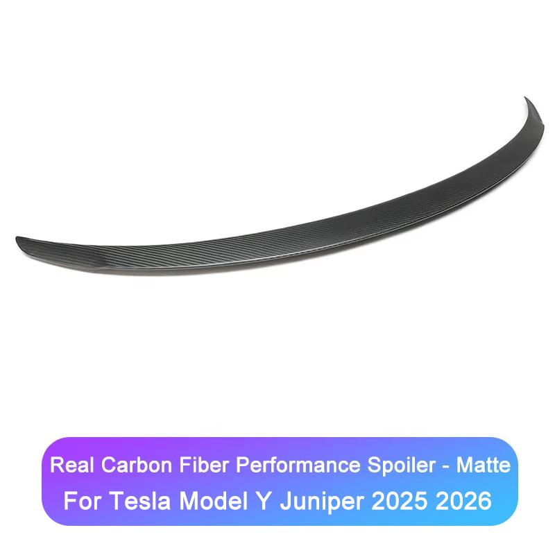 For Tesla Model Y Juniper Spoiler Real Carbon Fiber Performance Version Rear Trunk Wing Modification 2025 2026 Car Accessories